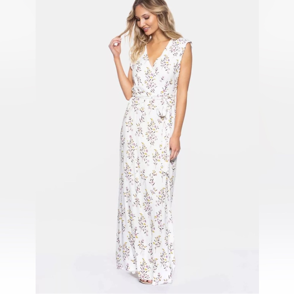 Maxi Sundress Anthro NEW Floral White Maxi Dress Full Length Cotton Linen NWT